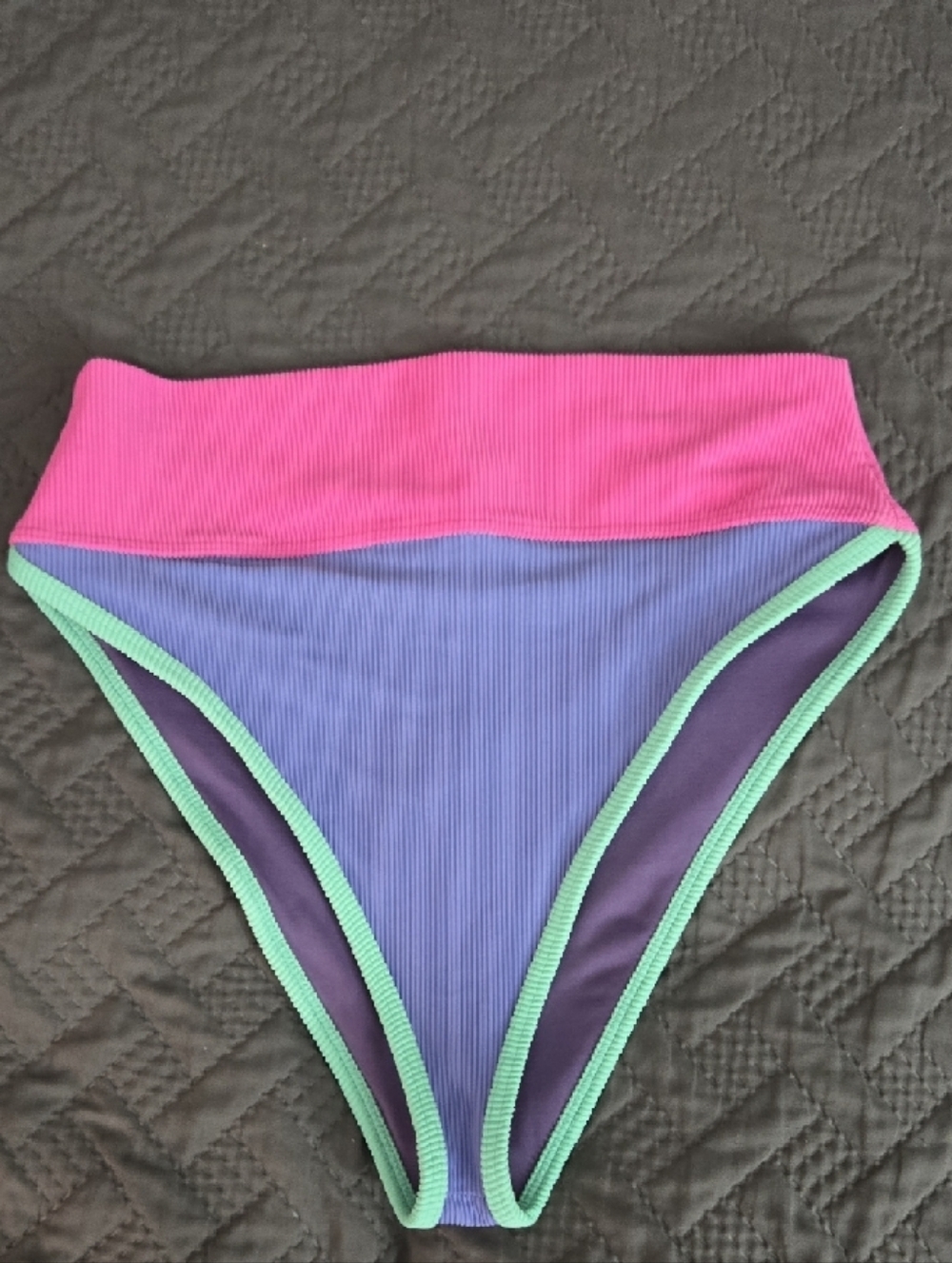 Beach Riot Pink, Lavender & Mint Ribbed Bikini Bottoms - Picture 3 of 6